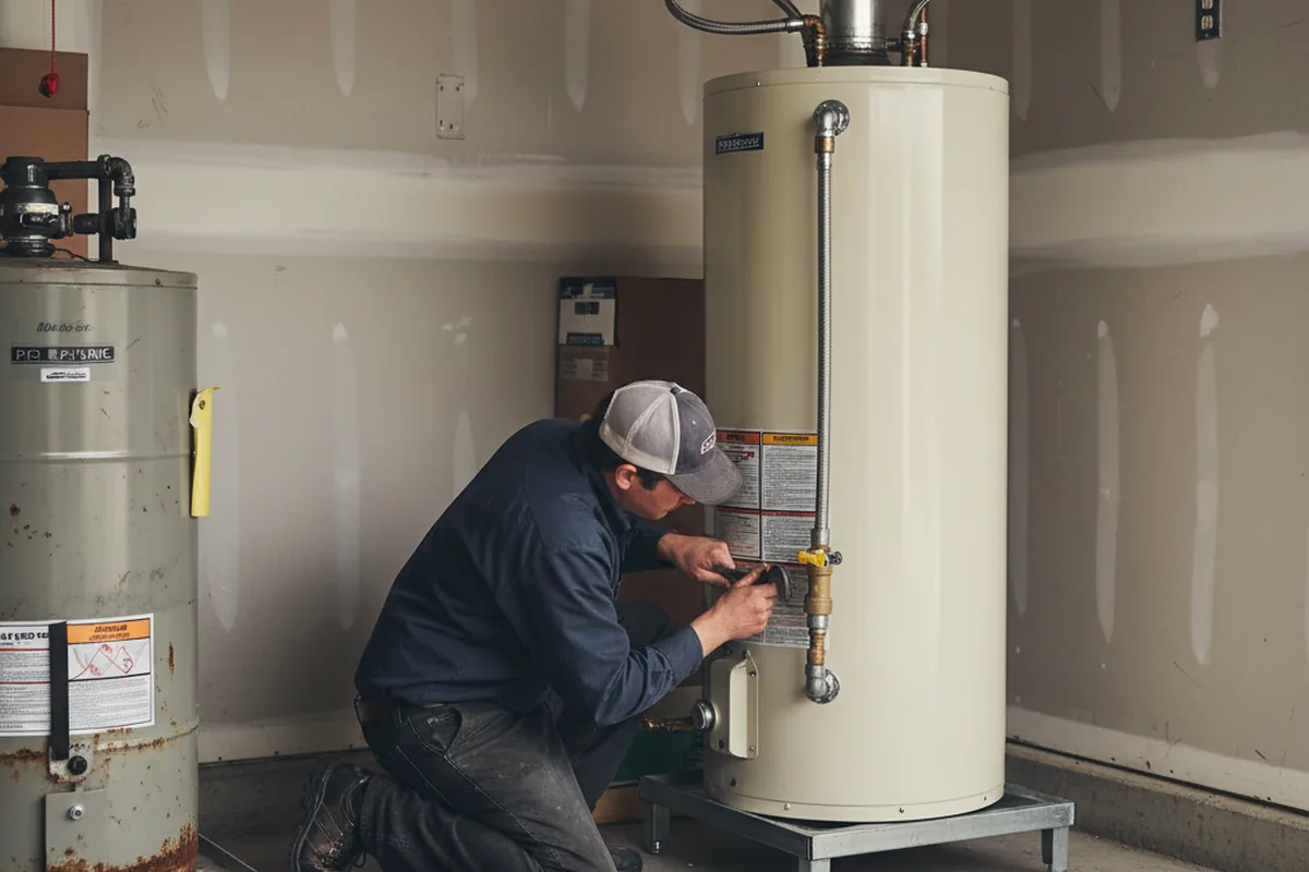 Water heater and shutoff valve replacement in Black River